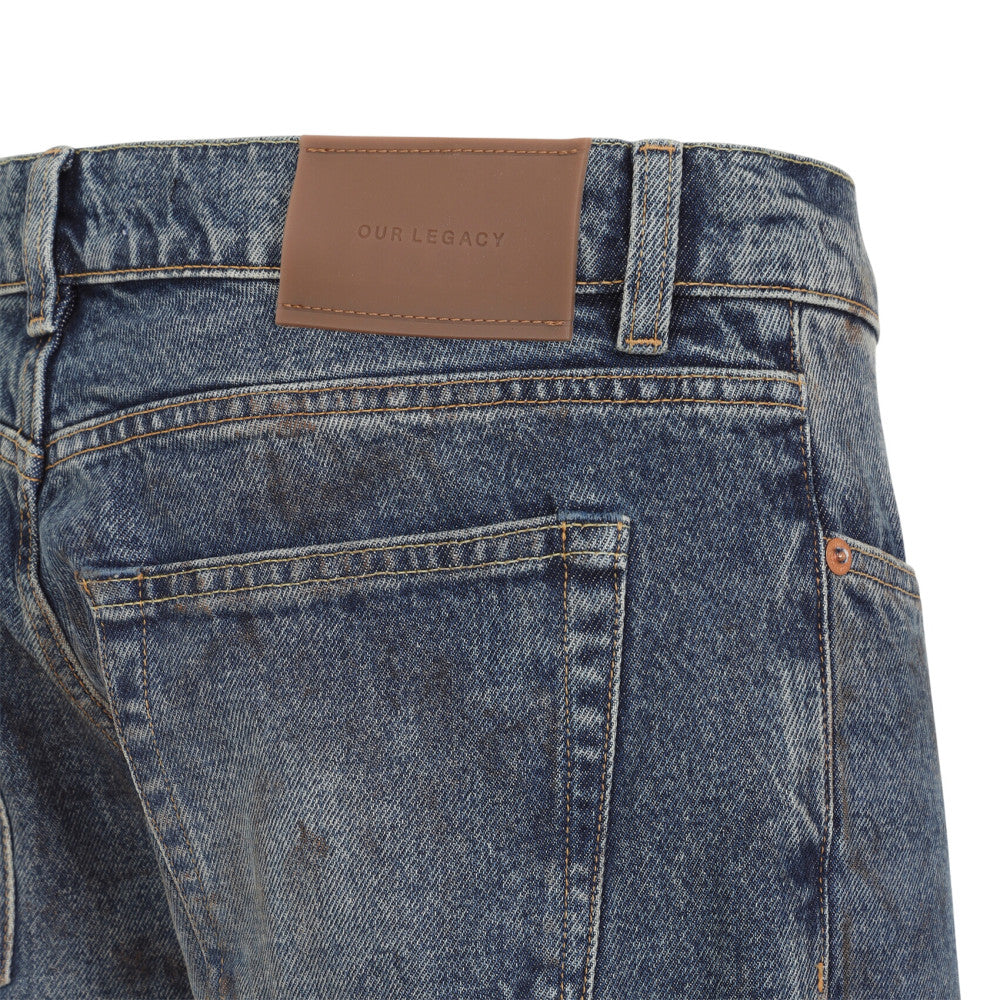 Blue Straight High Rise Jeans 3