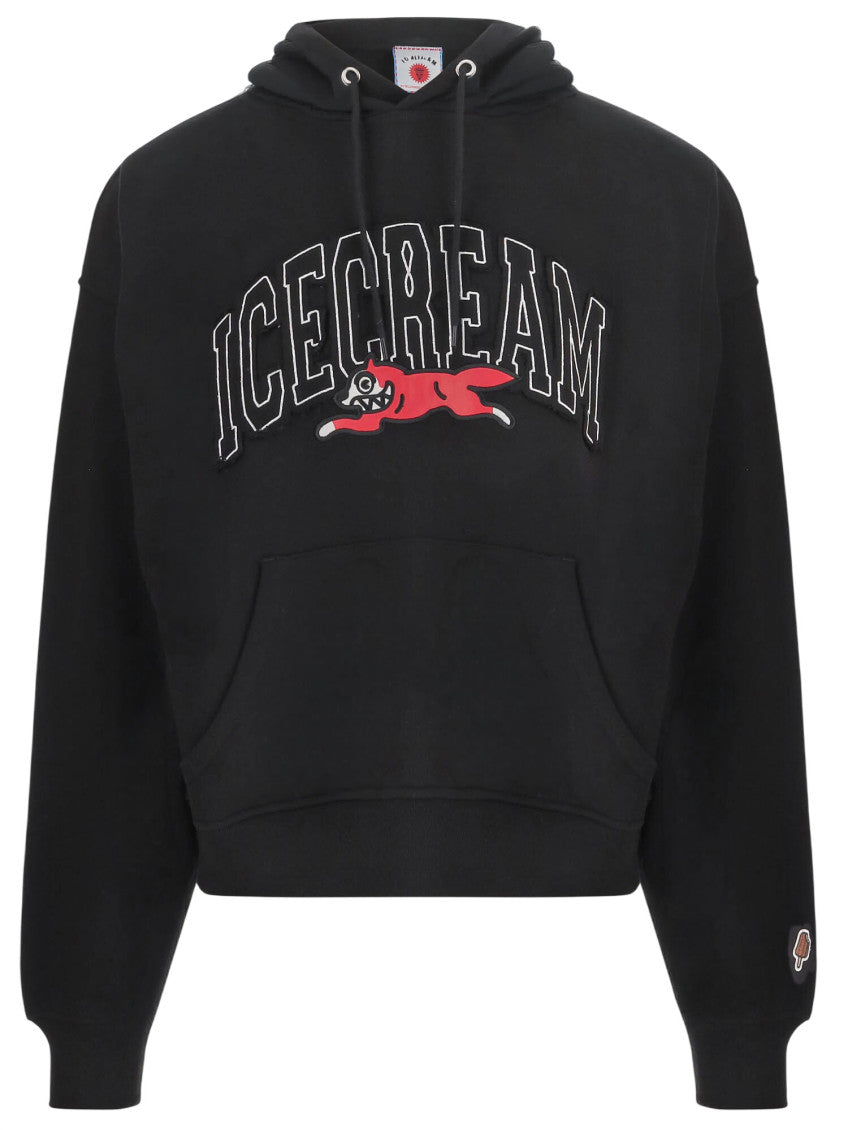 Black Relaxed Logo Hoodie 1