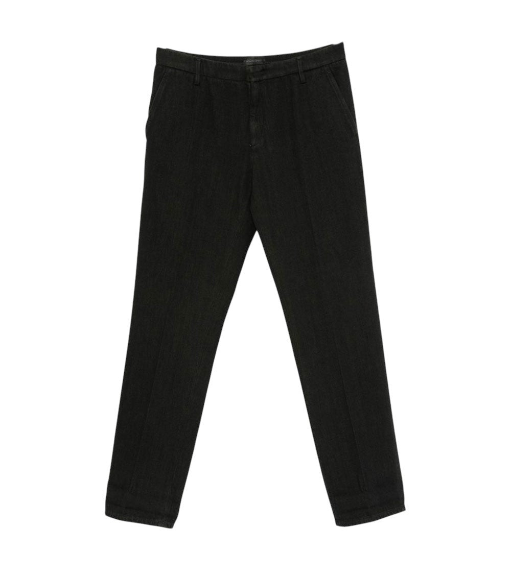 Black Straight Mid Rise Jeans 1