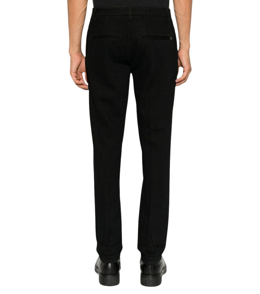 Black Straight Mid Rise Jeans 3