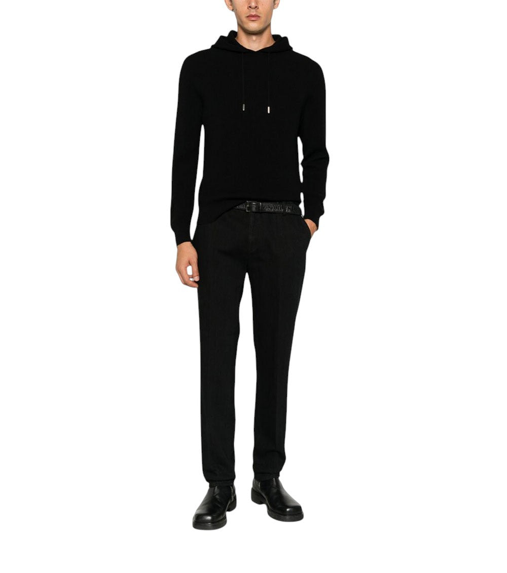 Black Straight Mid Rise Jeans 4