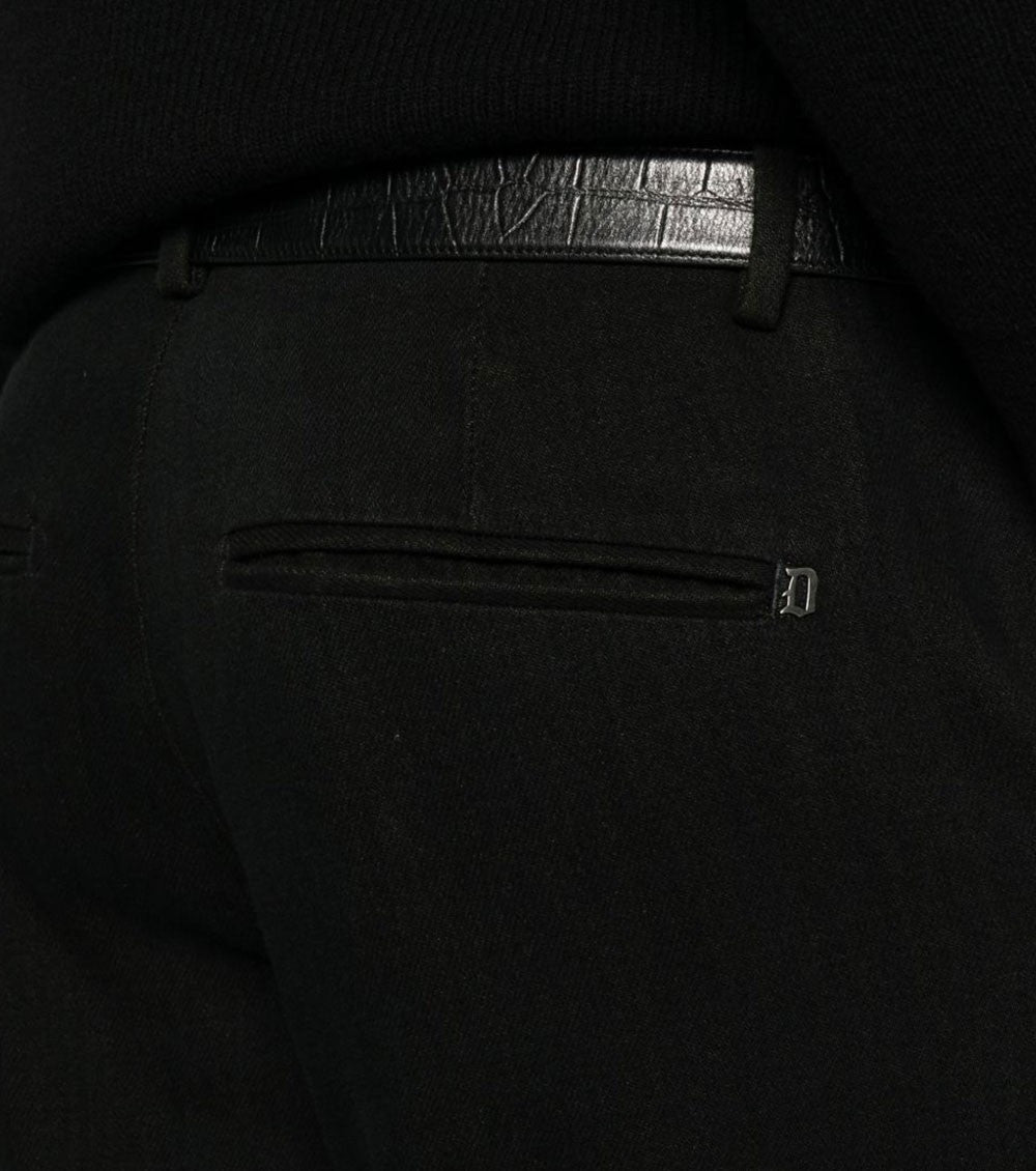 Black Straight Mid Rise Jeans 5