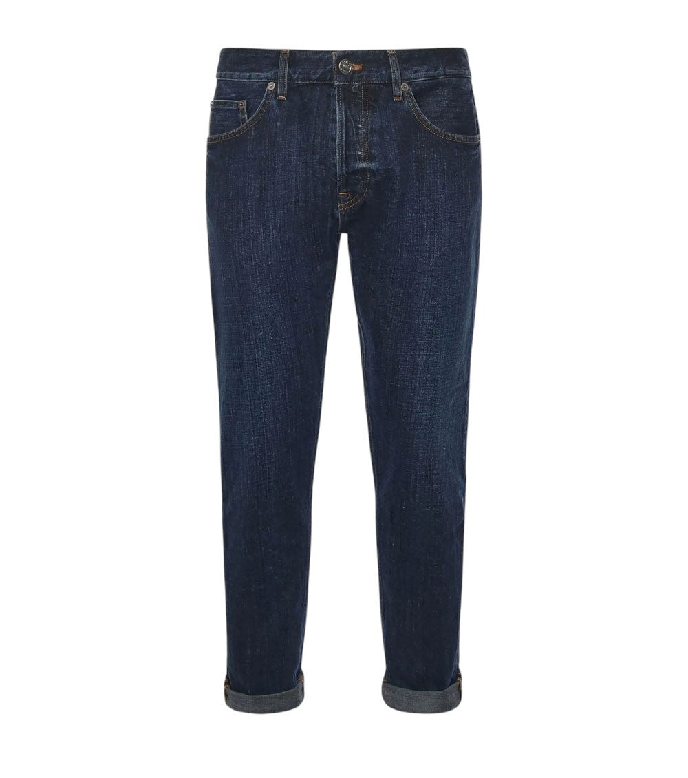 Blue Straight Mid Rise Jeans 1