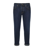 Blue Straight Mid Rise Jeans 1