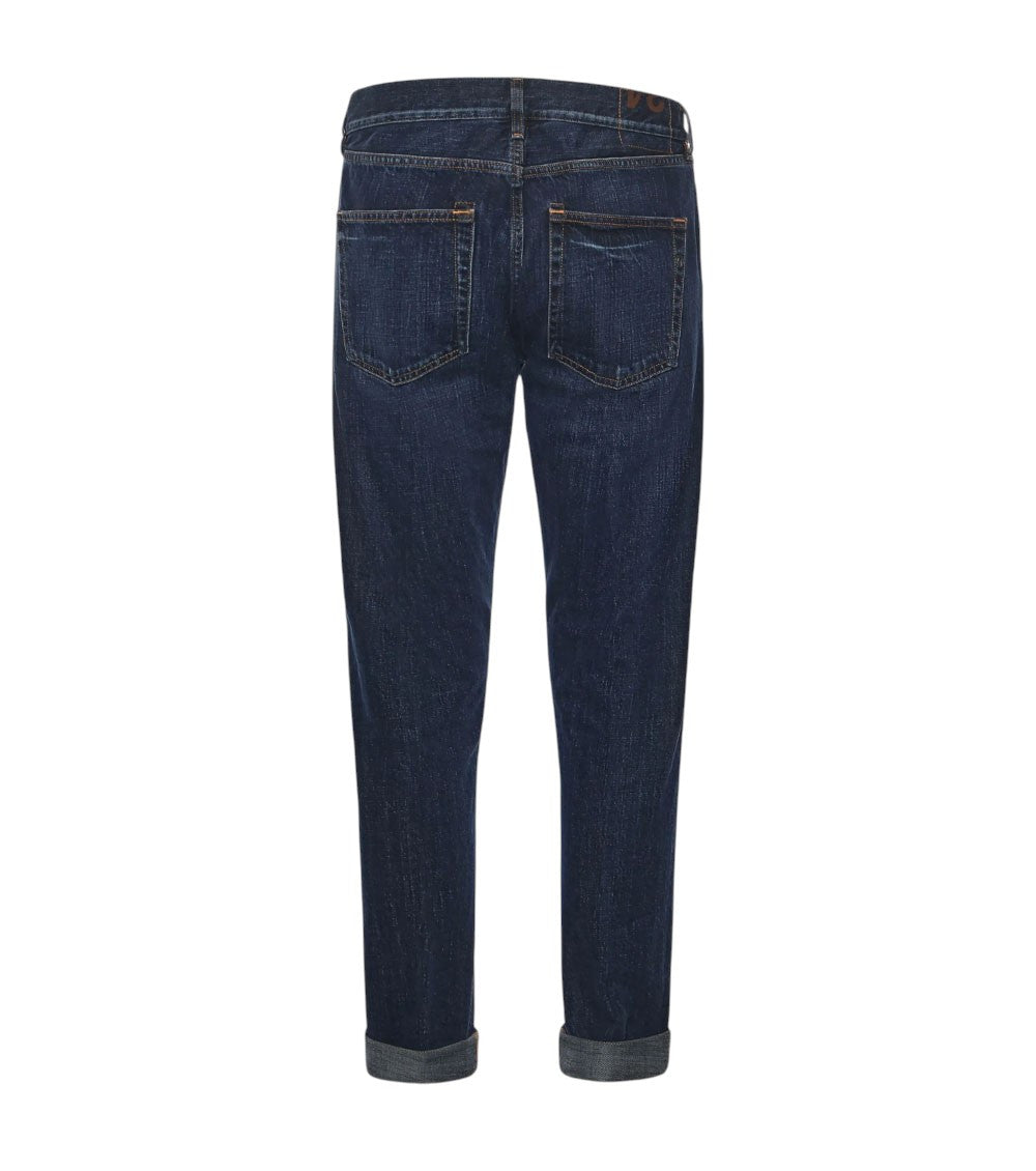 Blue Straight Mid Rise Jeans 2