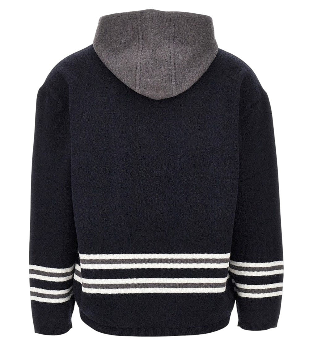 Dark Blue Hooded Sweater 2