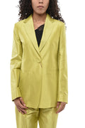 Green Notched Lapel Blazer 1
