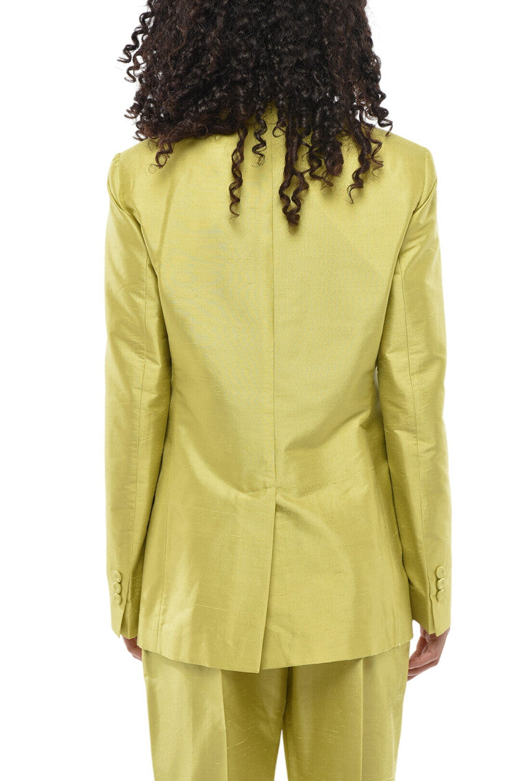 Green Notched Lapel Blazer 2