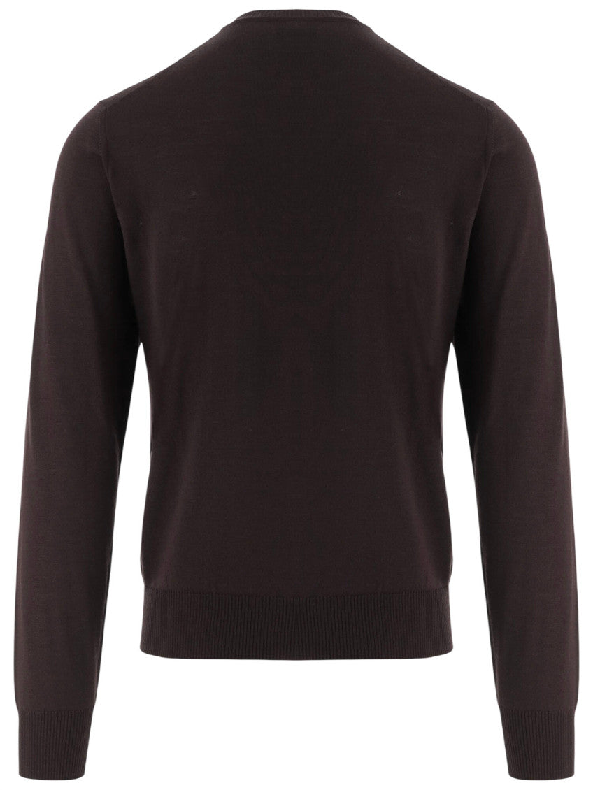 Brown Crew Neck Sweater 2