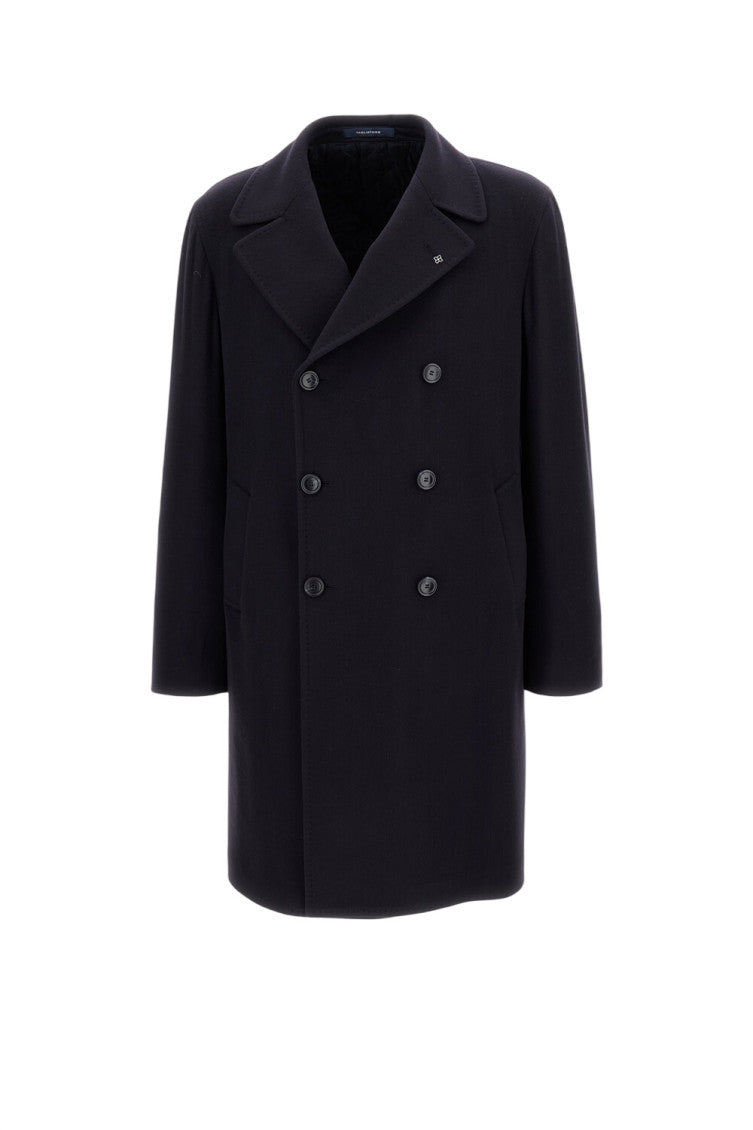 Dark Blue Double Breasted Coat 1