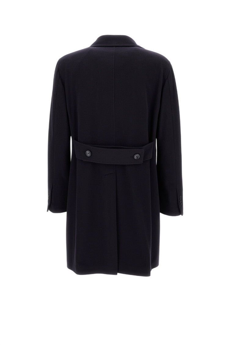 Dark Blue Double Breasted Coat 2