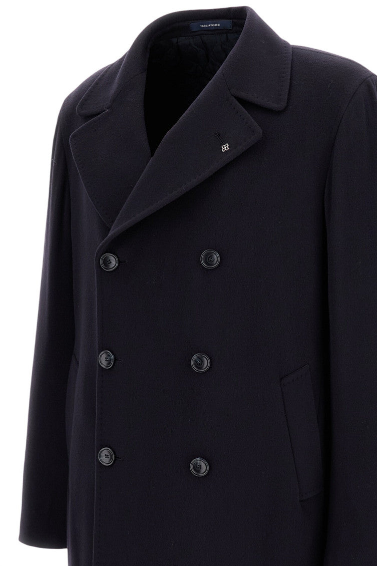 Dark Blue Double Breasted Coat 3