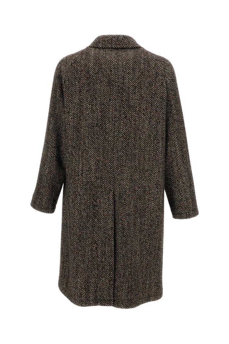 Brown Single Breasted Coat 2