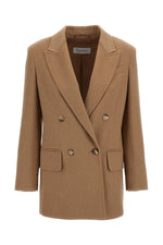 Dark Brown Notched Lapel Blazer 1