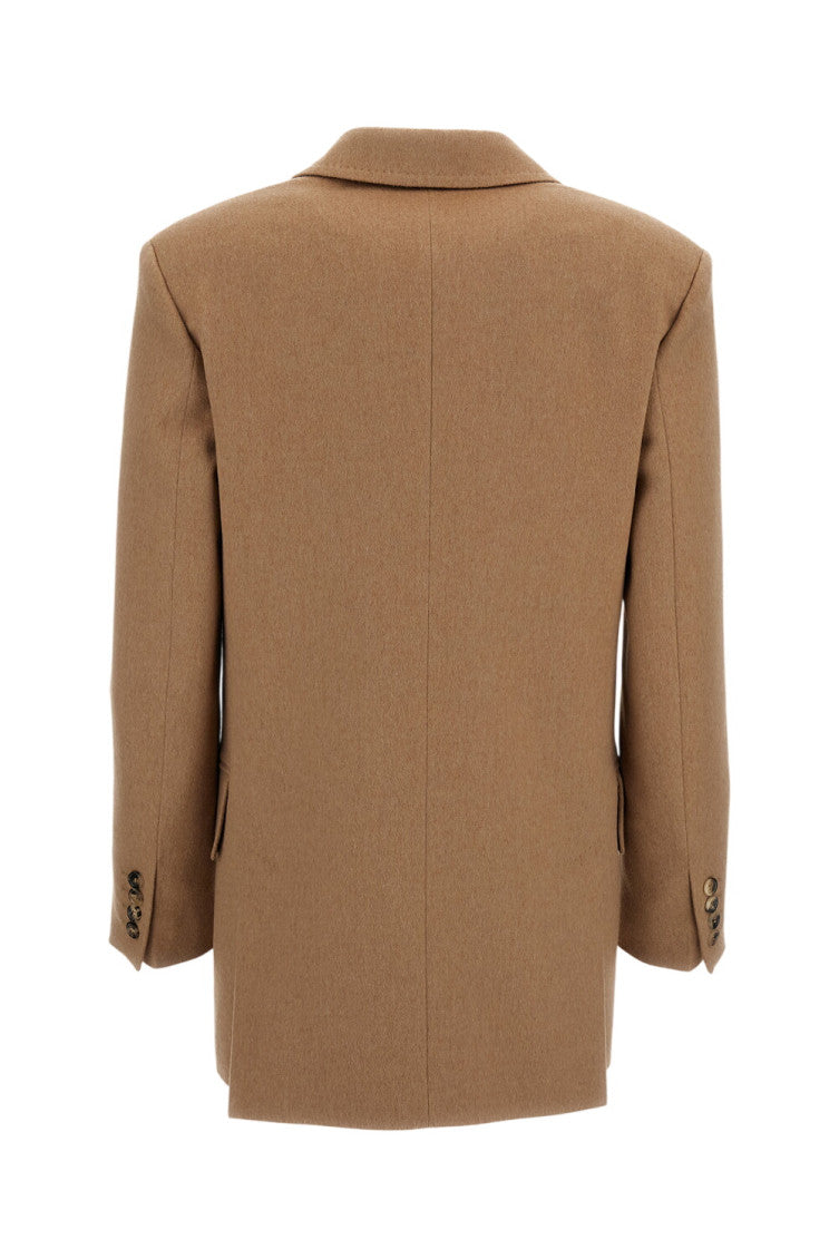 Dark Brown Notched Lapel Blazer 2