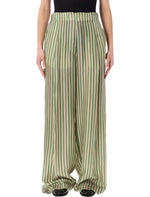 Green Loose Flat Front Pant 1