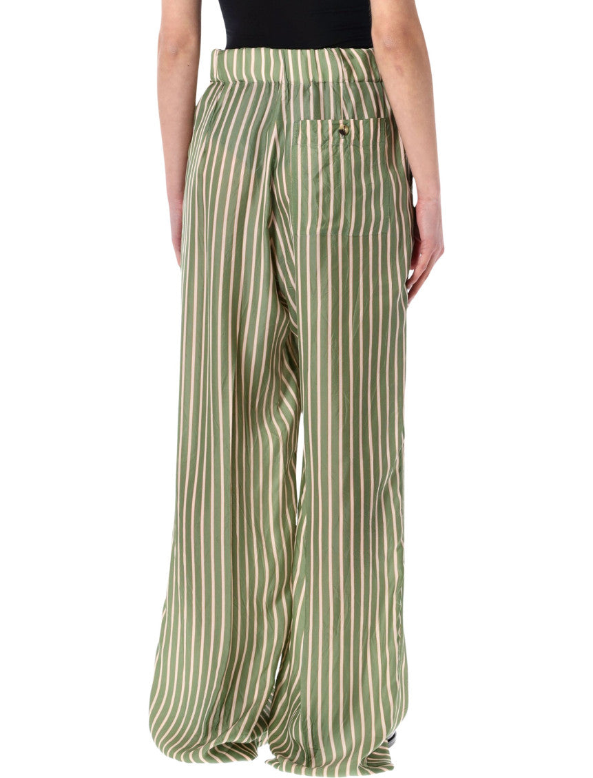Green Loose Flat Front Pant 2