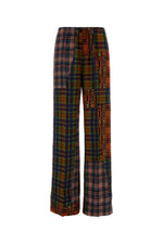 Multicolor Straight Flat Front Pants 1