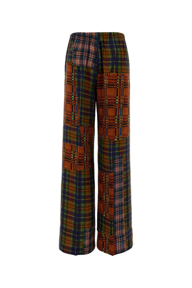 Multicolor Straight Flat Front Pants 2