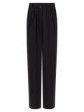 Black Relaxed Pleated Pants 1