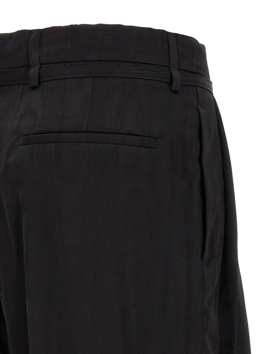 Black Relaxed Pleated Pants 4