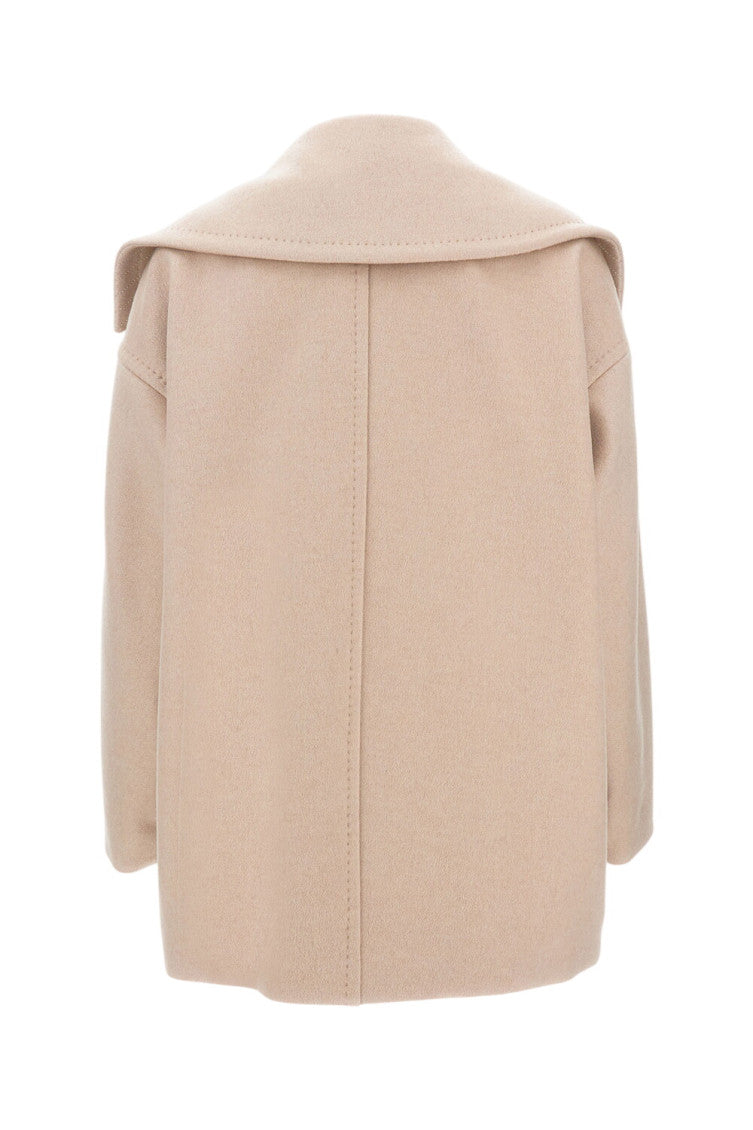 Beige Notched Lapel Blazer 3