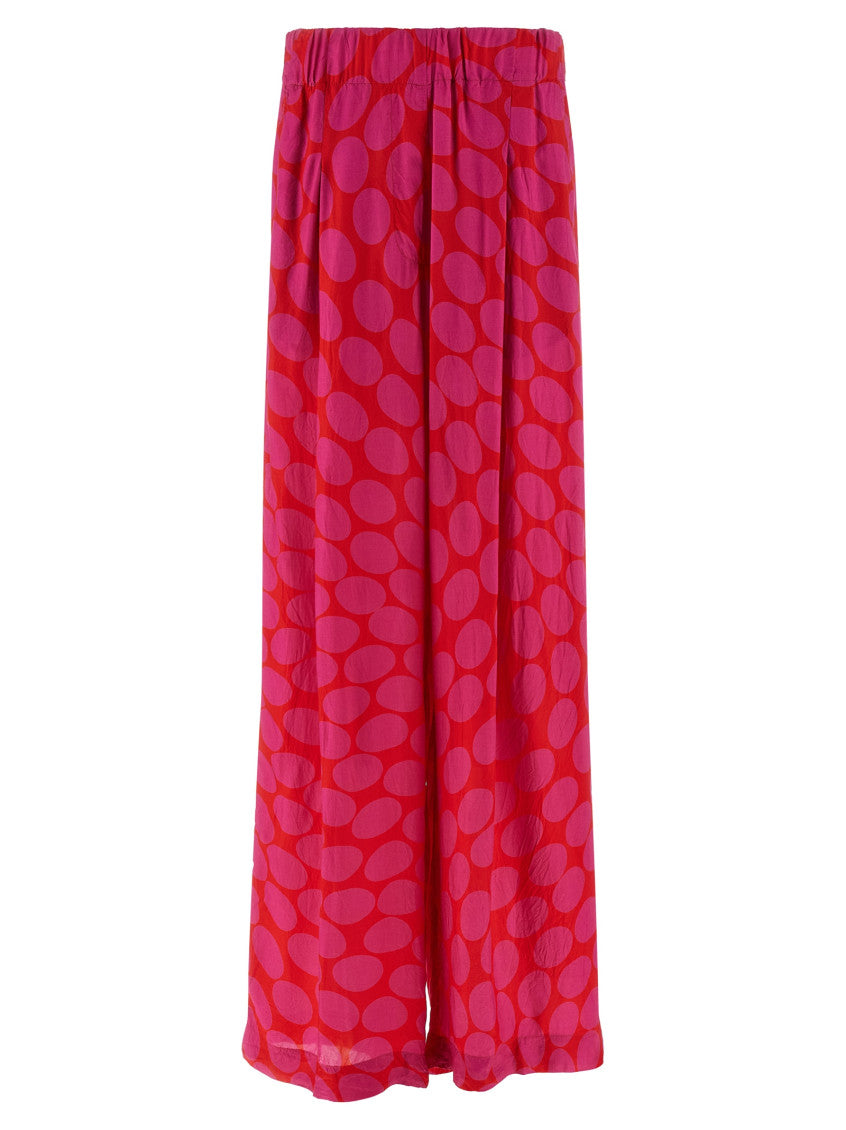 Fuchsia Loose Pleated Pants 1