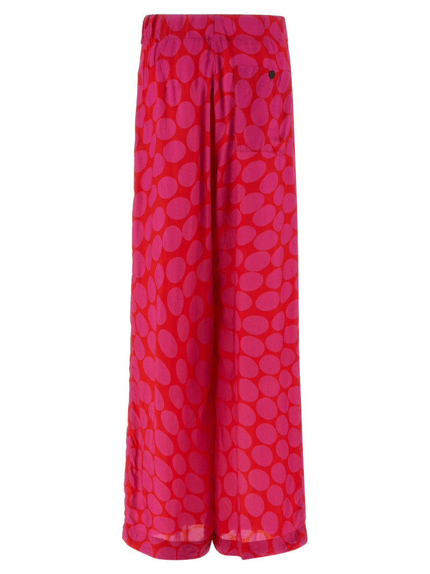 Fuchsia Loose Pleated Pants 2