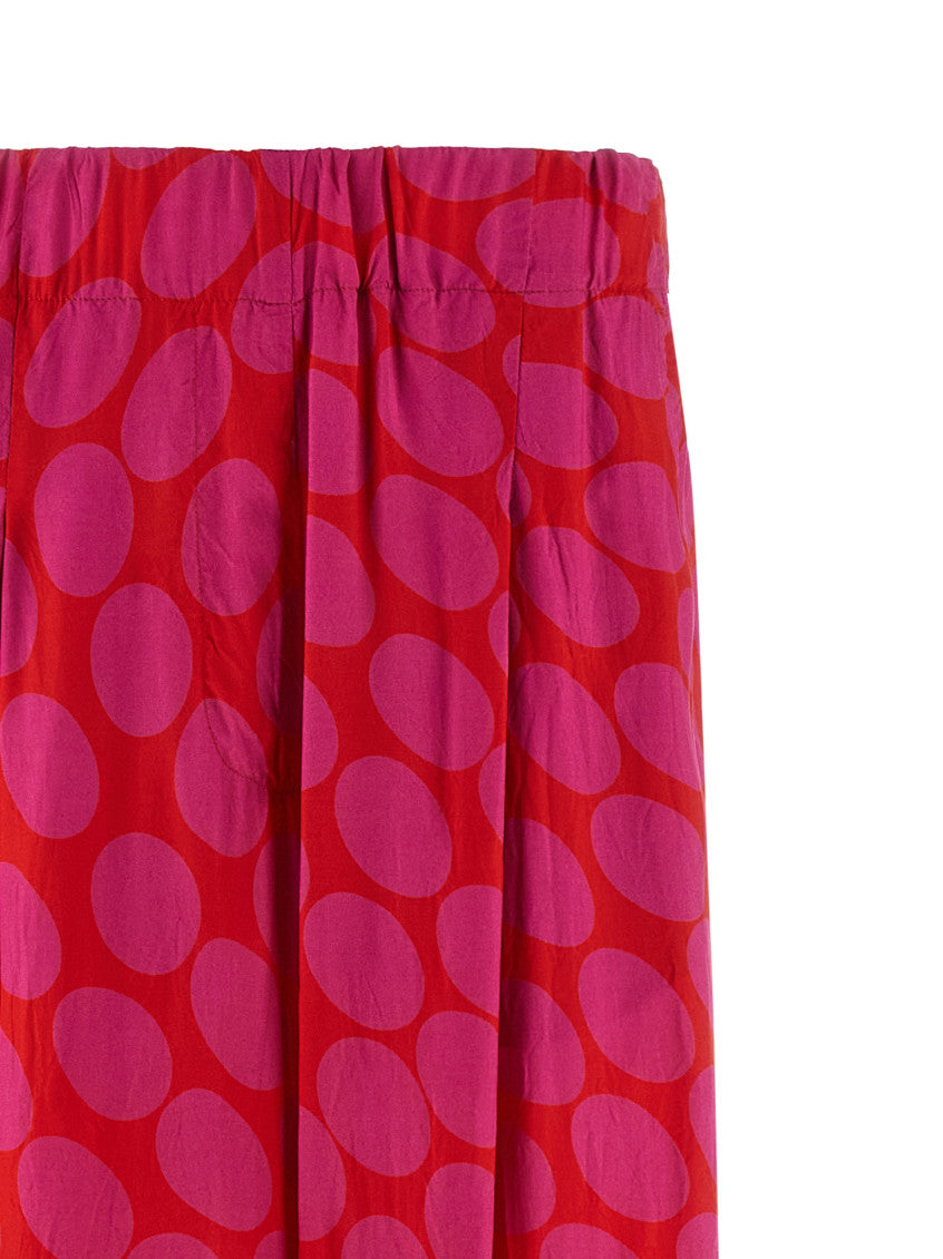 Fuchsia Loose Pleated Pants 3