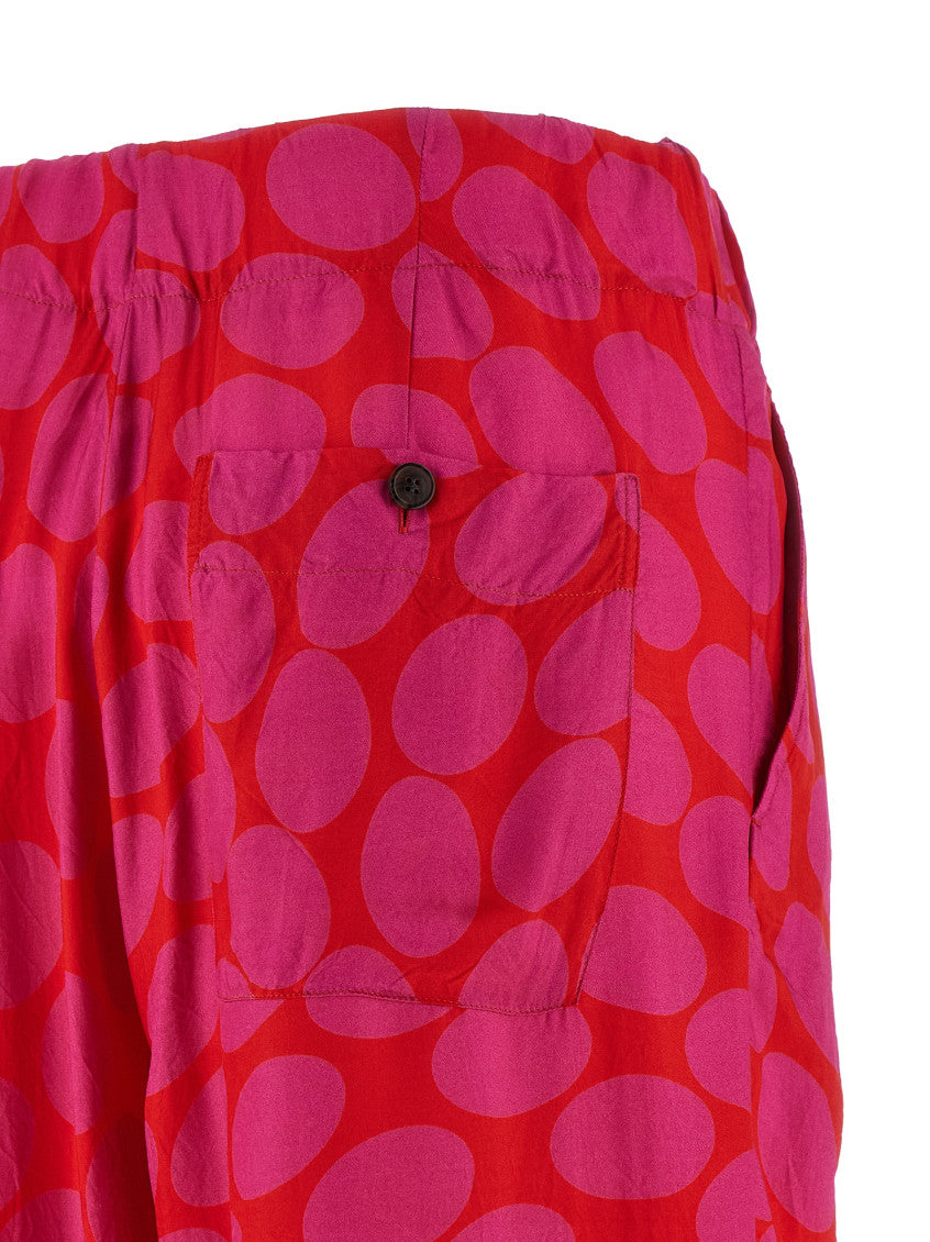 Fuchsia Loose Pleated Pants 4