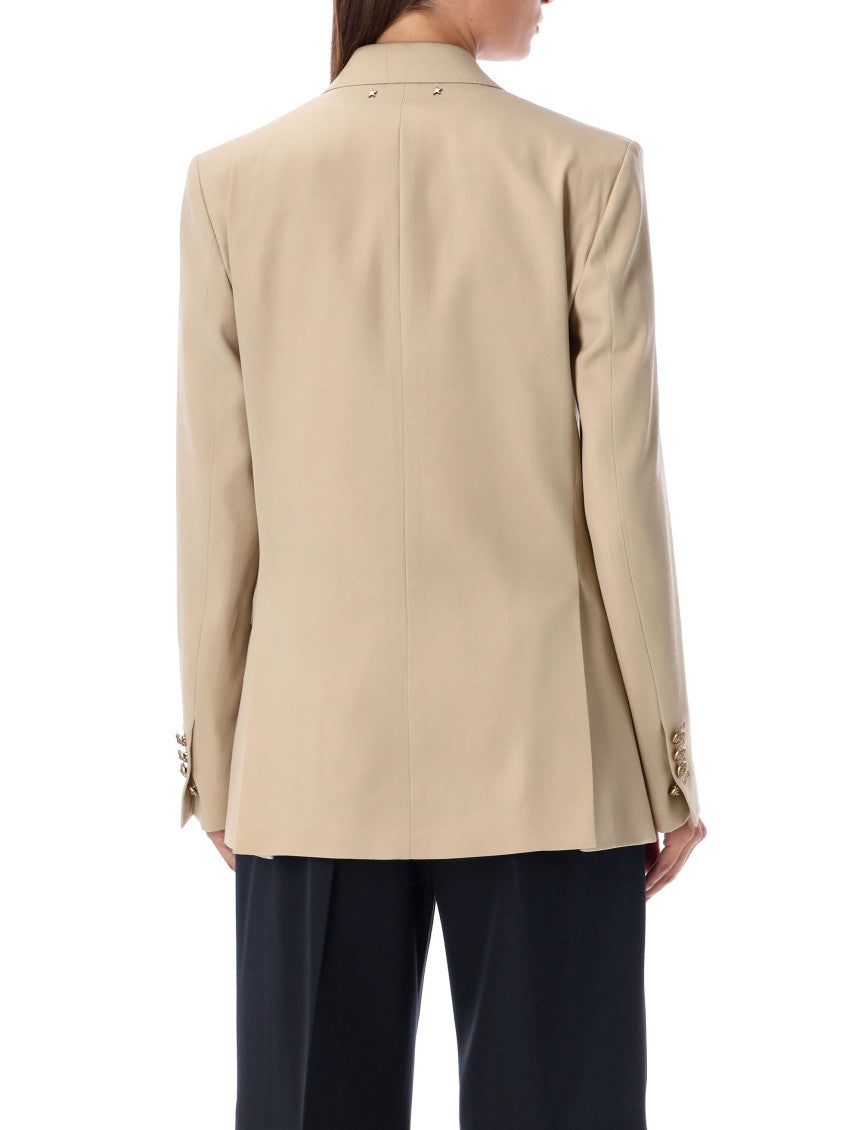 Brown Double-breasted Blazer 2