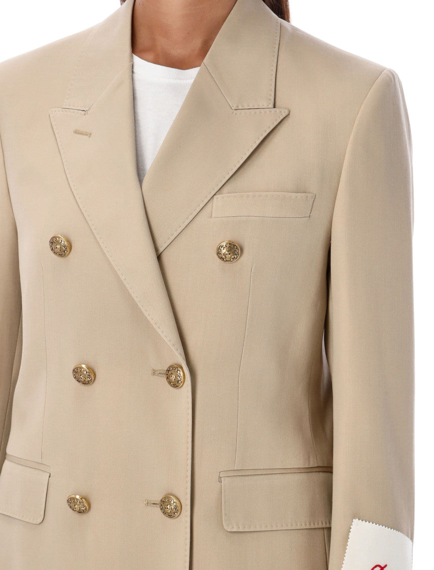 Brown Double-breasted Blazer 3