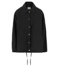 Black Logo-print Cotton Shirt Jacket 1