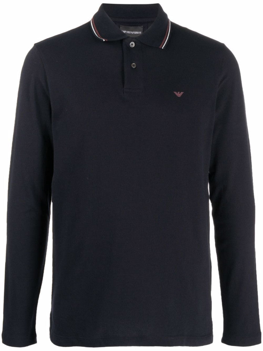 Blue Embroidered Logo Polo 1
