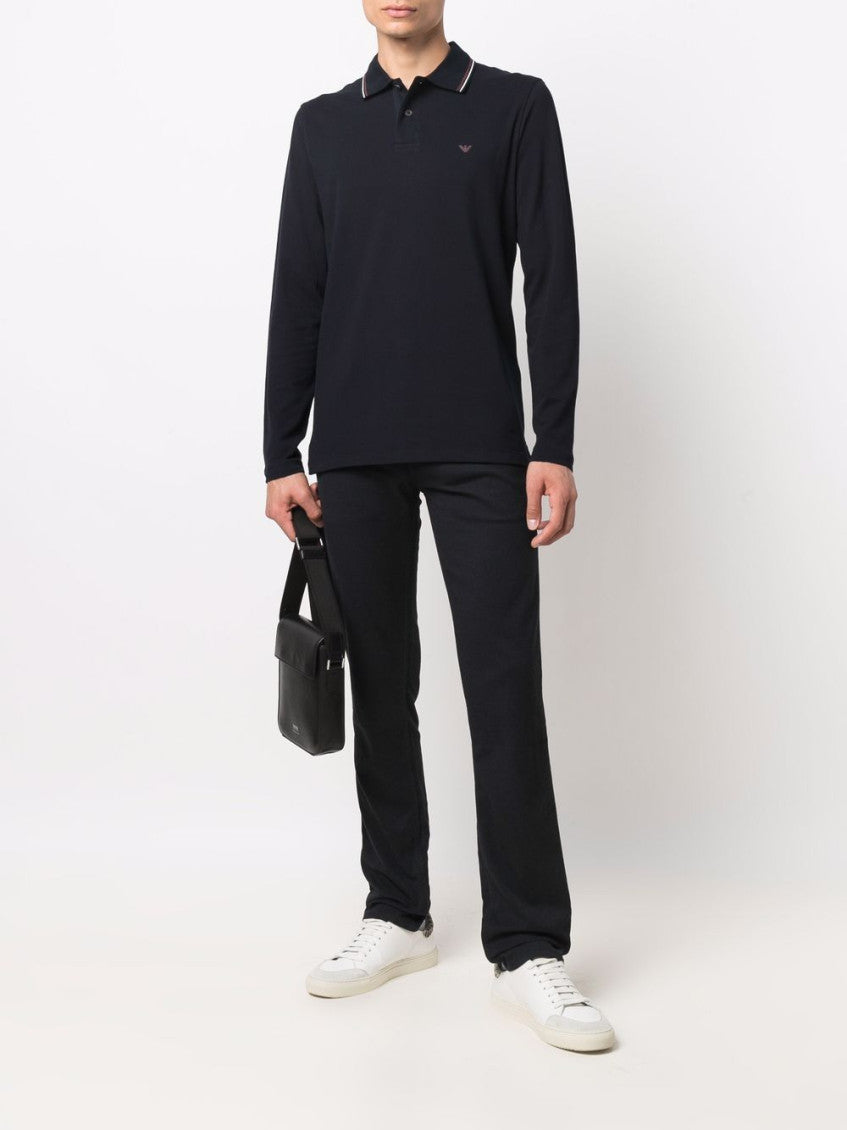 Blue Embroidered Logo Polo 4