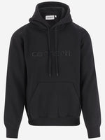 Black Embroidered Logo Hoodie 1