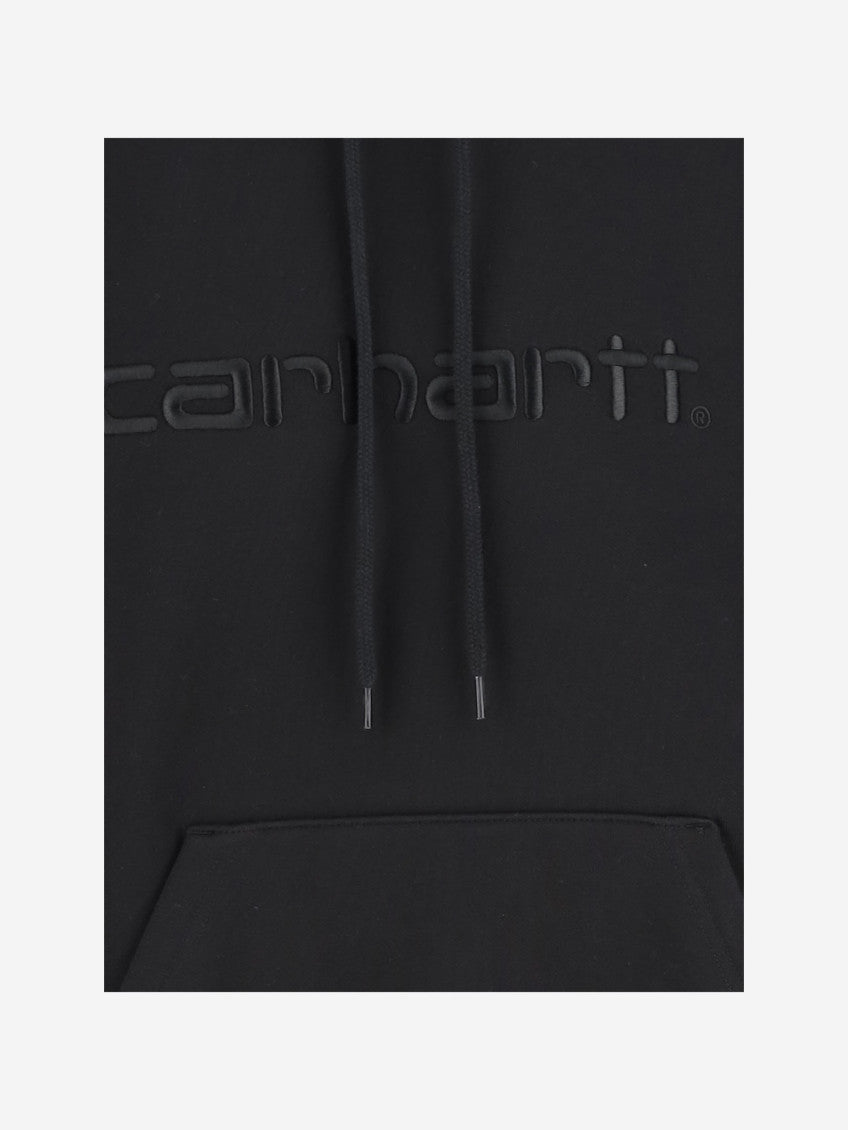 Black Embroidered Logo Hoodie 3