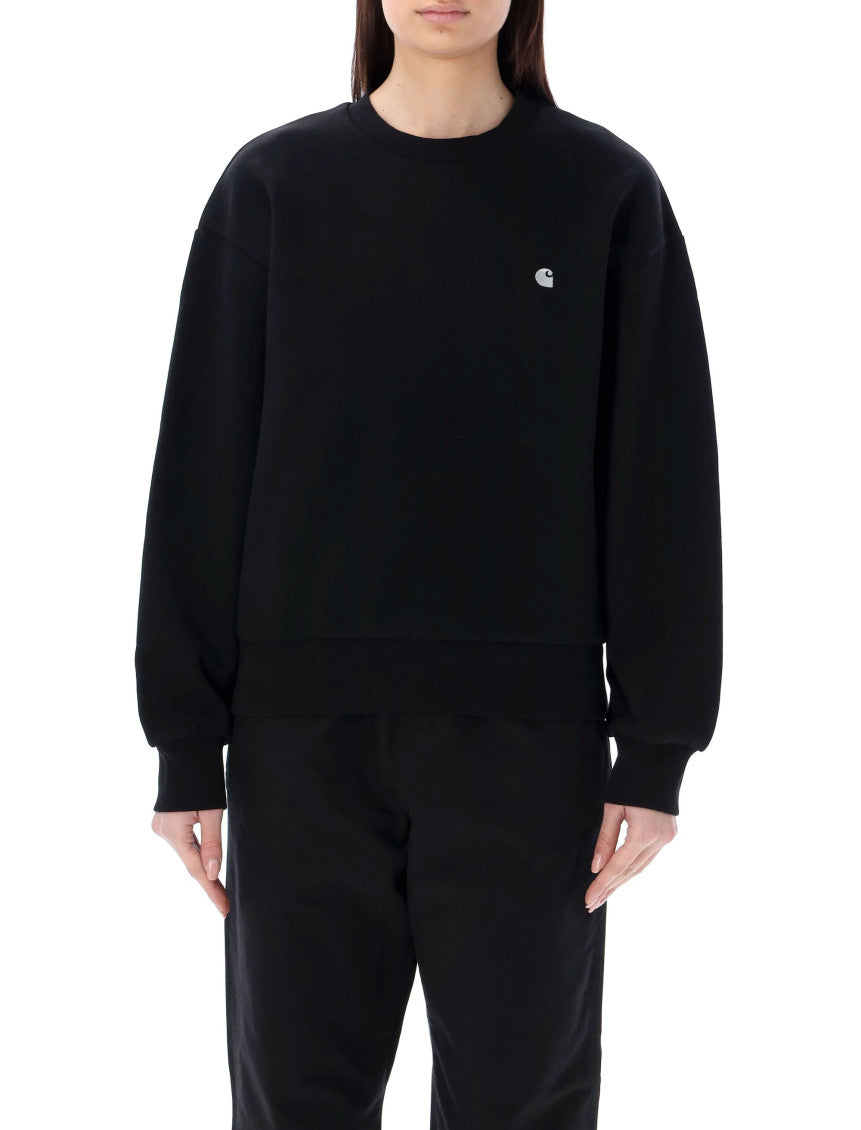 Black Embroidered Logo Sweatshirt 1