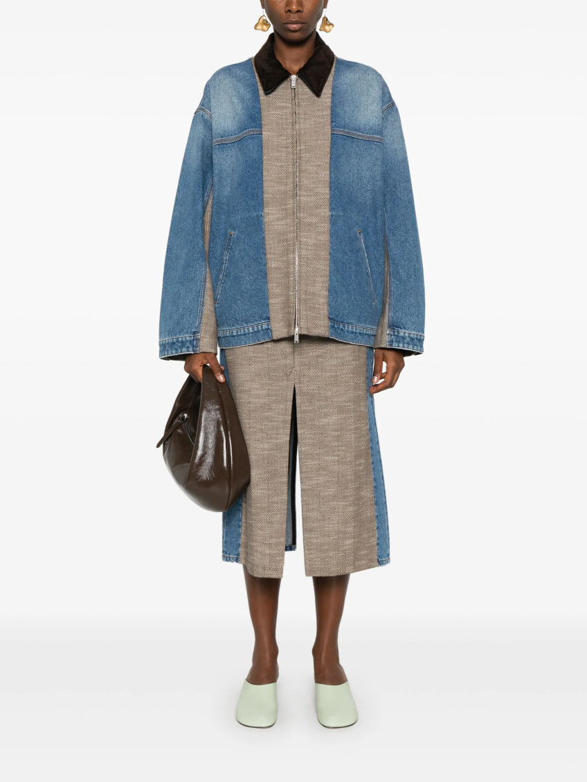 Blue Tweed Denim Jacket 2