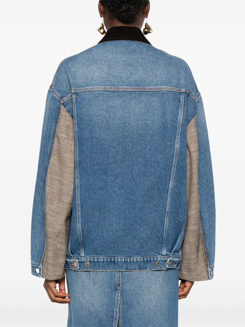 Blue Tweed Denim Jacket 4