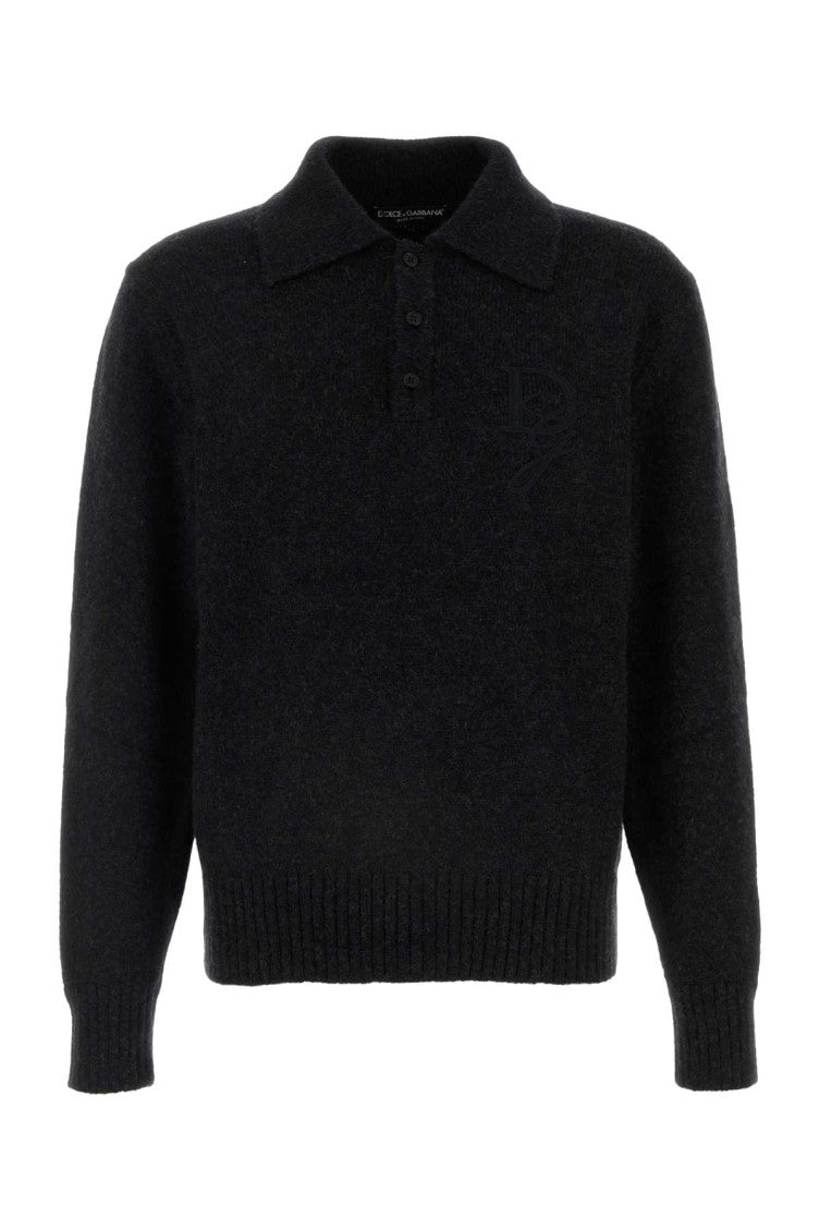 Black Long Sleeve Polo 1