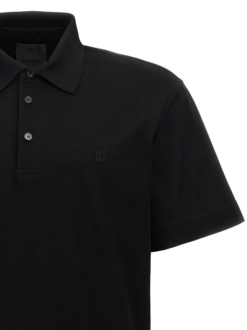 Black Embroidered Logo Polo 3