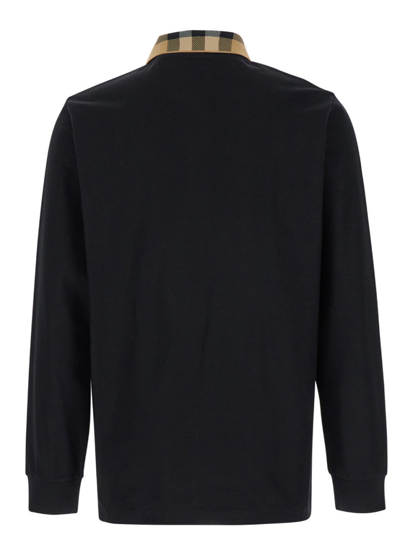 Black Logo Piquet Polo Shirt 2