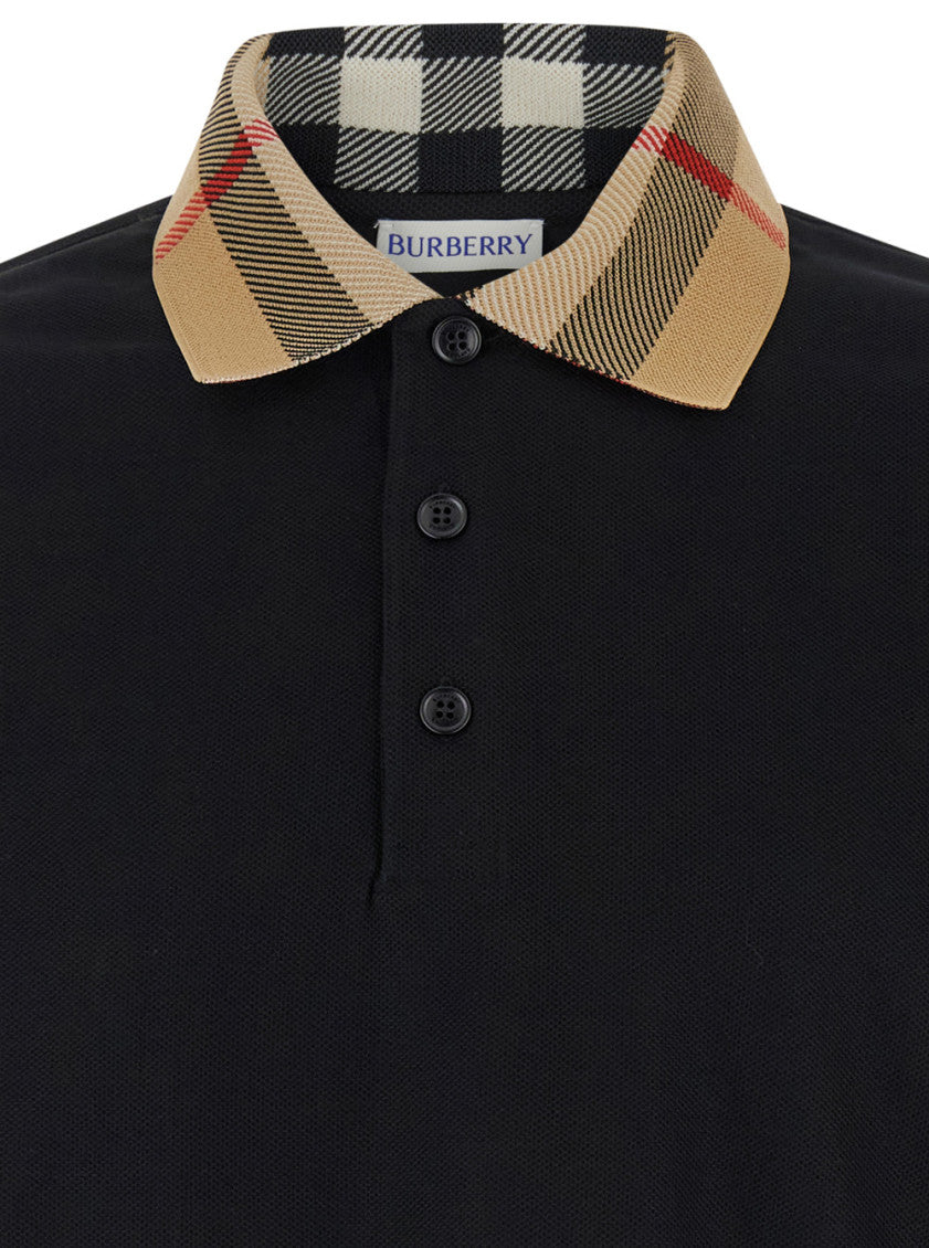 Black Logo Piquet Polo Shirt 3