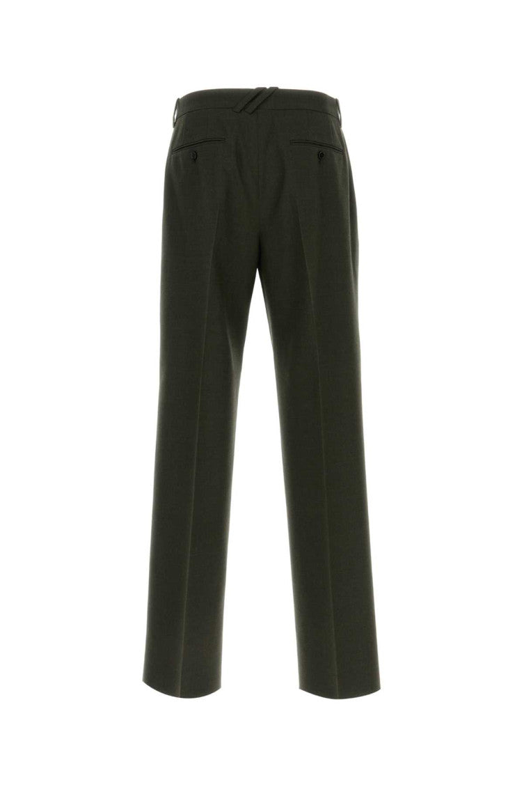 Bottle green wool pant 2