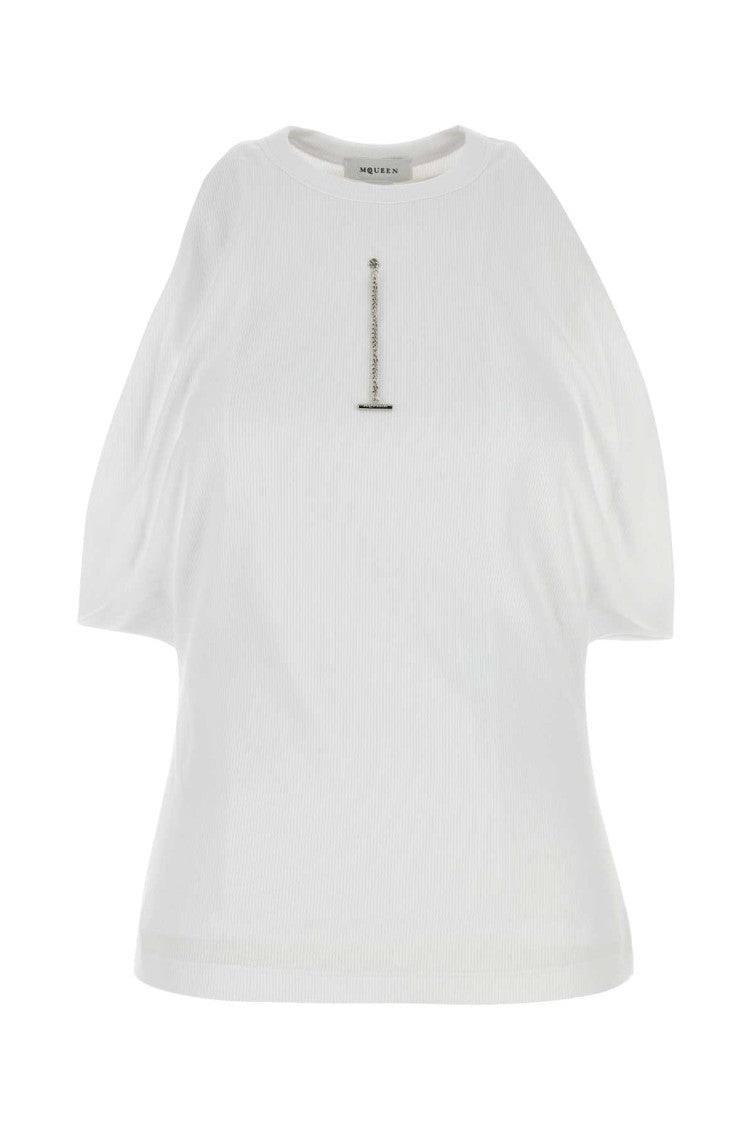 White Cut And Sew Cotton Top 1