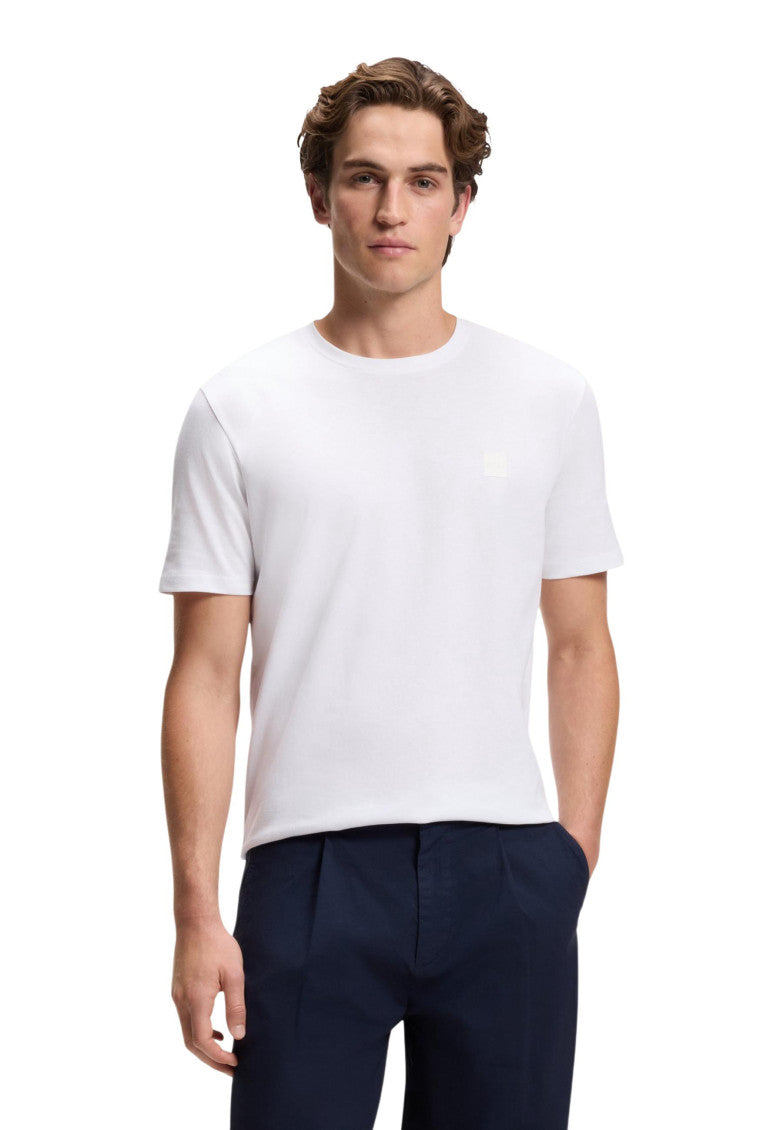 White Crew Neck T-Shirt 2