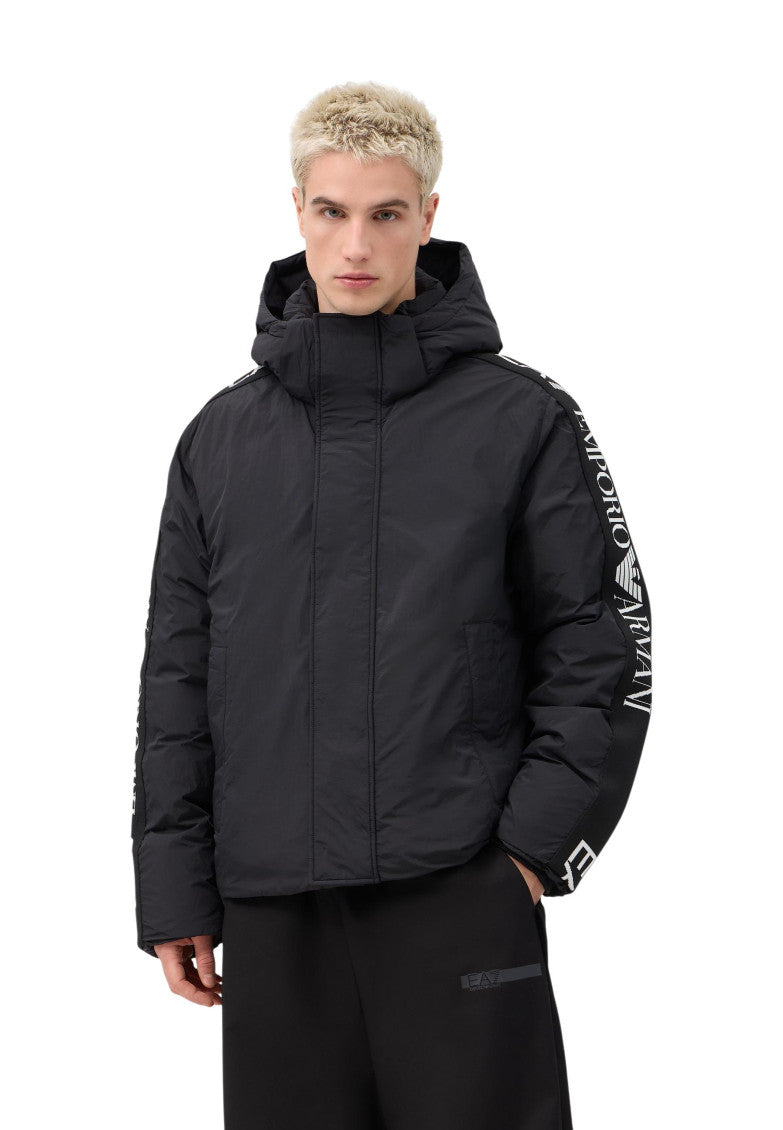 Black Logo Hood Jacket 2