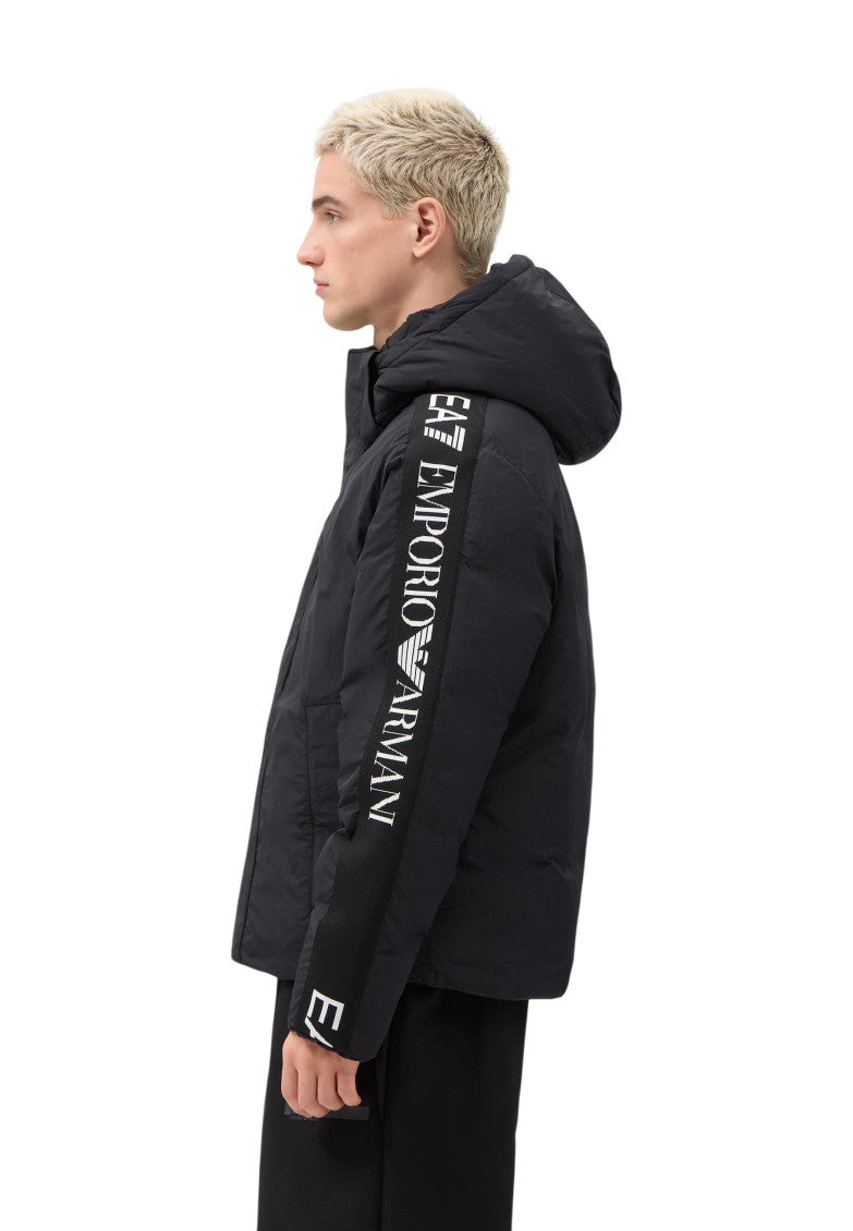 Black Logo Hood Jacket 3