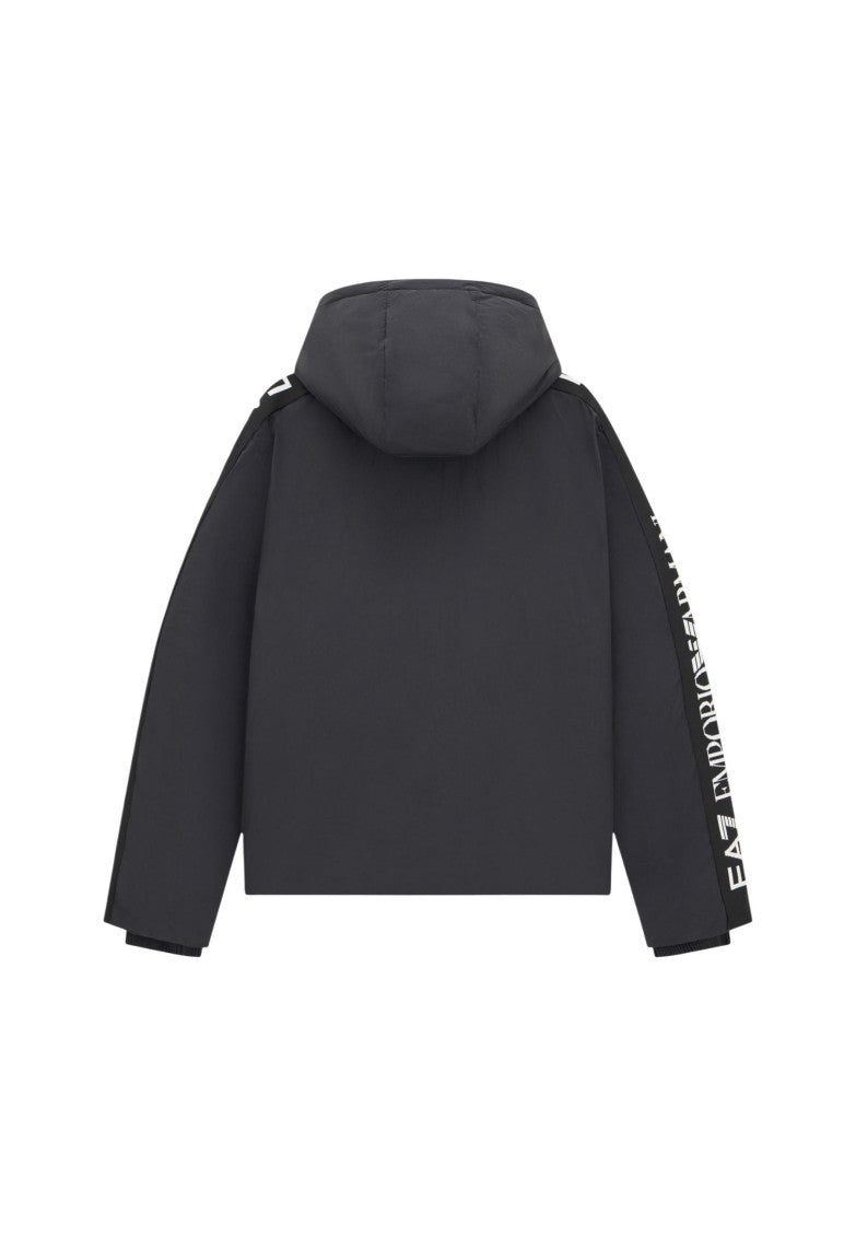 Black Logo Hood Jacket 4